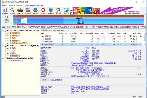 一款硬盘分区及数据恢复软件-DiskGenius Professional 5.5.0.1488 中文便携专业版缩略图