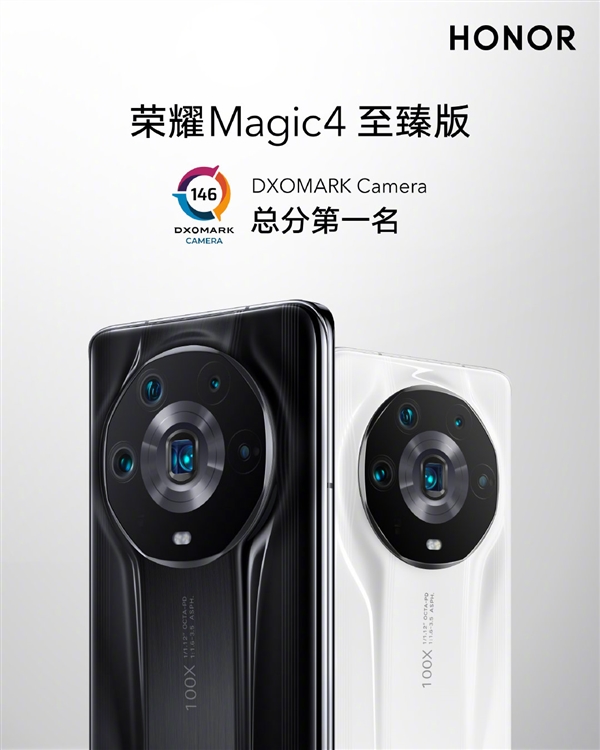 146分！荣耀Magic4 至臻版登顶DxOMark、领先华为2分