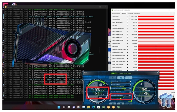 NVIDIA RTX 3090 Ti显存超频24GHz：挖矿性能暴涨25％