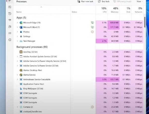 Win11任务管理器新增效率模式:降低CPU占用、不卡顿了缩略图 Win11任务管理器新增效率模式:降低CPU占用、不卡顿了