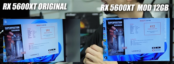 高手魔改RX 5600 XT 显存翻倍变12GB：一跑分 奇迹出现！
