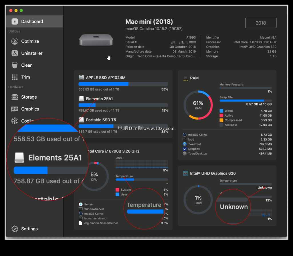 macOS：System Dashboard Pro 1.10.0 MAS 系统状态监测插图