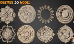 3D模型 80种花卉装饰及30个花环三维模型80 Flower Ornaments & 30 Rosettes 3D Model缩略图