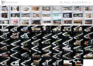 80套精品！80个用于商业区和购物中心的高质量3D模型，6GB大小电脑DIY圈-电脑DIY,一个分享电脑DIY硬件,电脑软件,软件素材资源,各类教程的博客-鑫屿翔网络电脑DIY圈