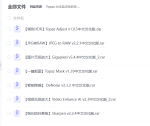 Topaz Ai全套汉化软件8套合集，最强人工智能处理工具打包版本～电脑DIY圈-电脑DIY,一个分享电脑DIY硬件,电脑软件,软件素材资源,各类教程的博客-鑫屿翔网络电脑DIY圈