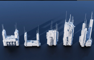 建筑科幻基地建筑3D模型，20款科幻城市模块化建筑3D模型缩略图