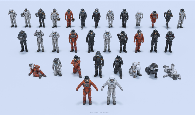 BMS太空宇航员3D模型宇航员角色多格式资产模型缩略图