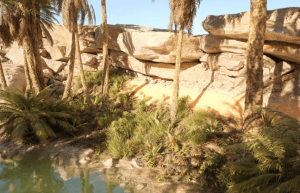 沙丘沙漠景观环境场景ue游戏素材，含棕榈树、岩石、碎石、植物、纹理等缩略图