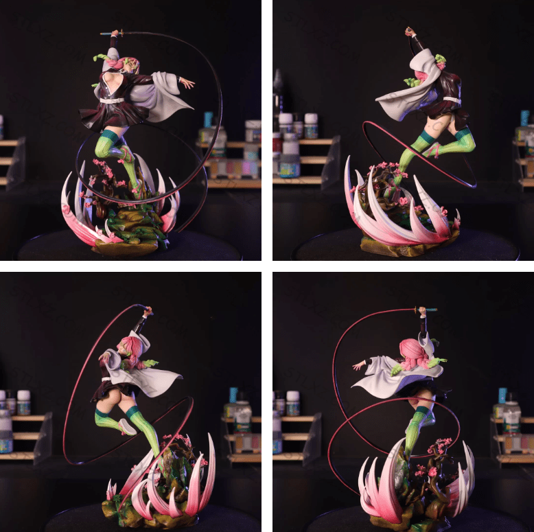 甘露寺蜜璃《鬼灭之刃》动漫角色雕刻手办3D打印模型插图1